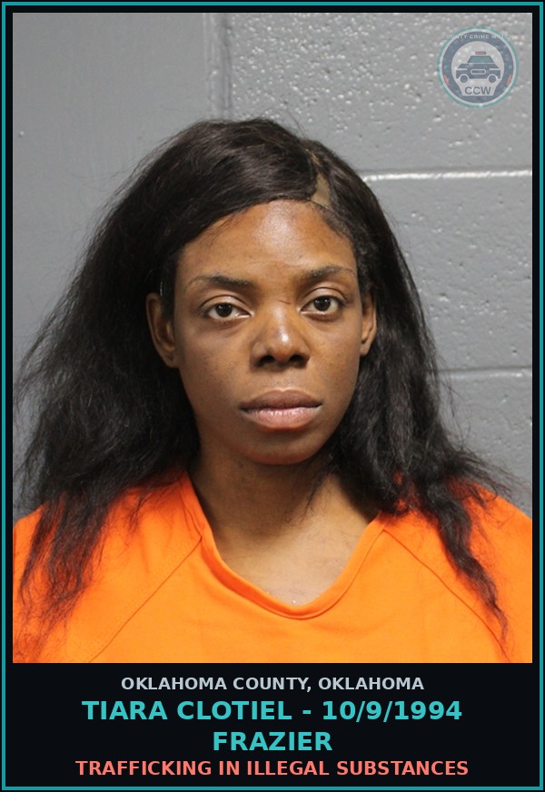 Booking mugshot of Tiara Clotiel - 10/9/1994 Frazier in Oklahoma County