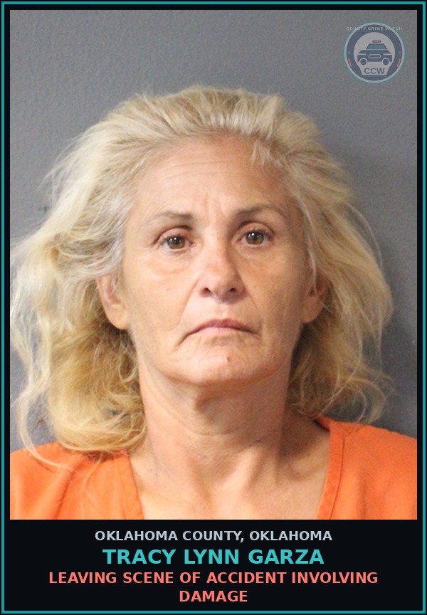 Booking mugshot of Tracy Lynn Garza in Oklahoma County