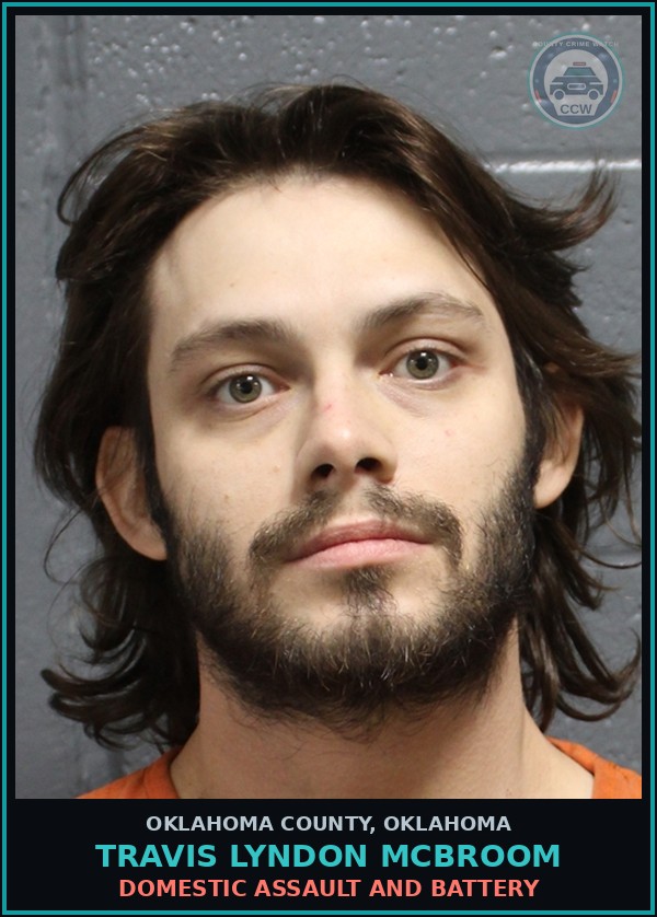 Booking mugshot of Travis Lyndon Mcbroom in Oklahoma County