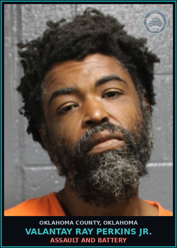 Booking mugshot of Valantay Ray Perkins Jr. in Oklahoma County