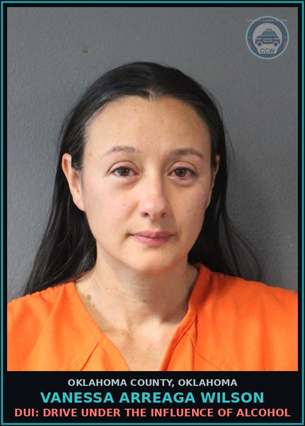 Booking mugshot of Vanessa Arreaga Wilson in Oklahoma County