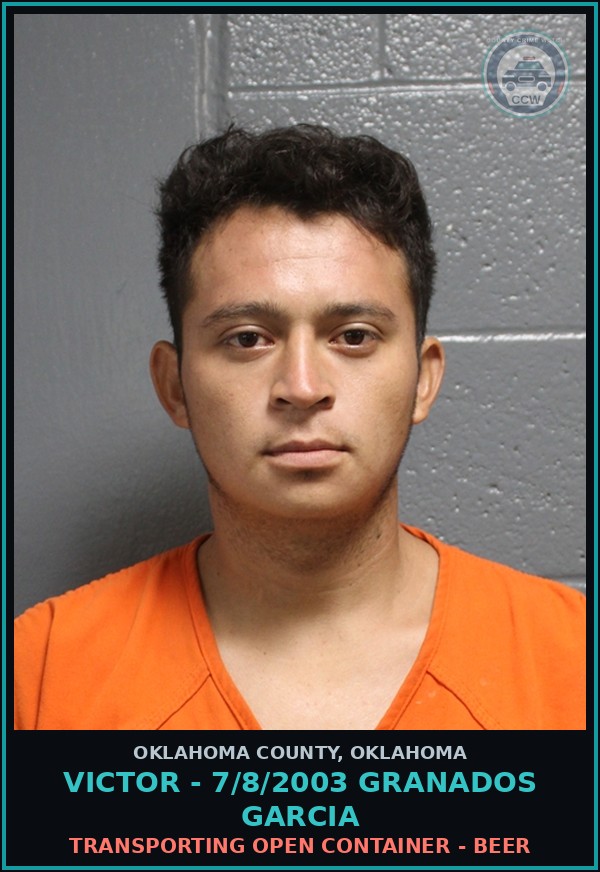 Booking mugshot of Victor - 7/8/2003 Granados Garcia in Oklahoma County
