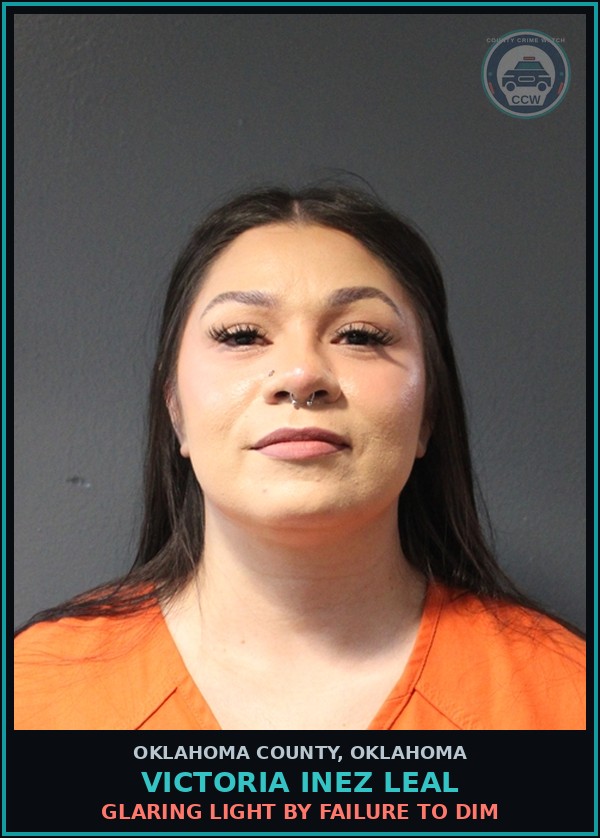Booking mugshot of Victoria Inez Leal in Oklahoma County