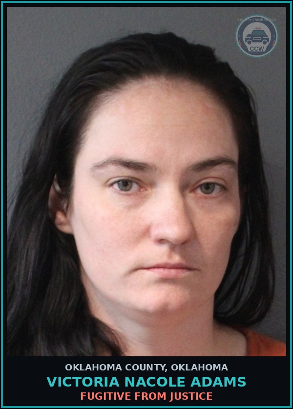 Booking mugshot of Victoria Nacole Adams in Oklahoma County
