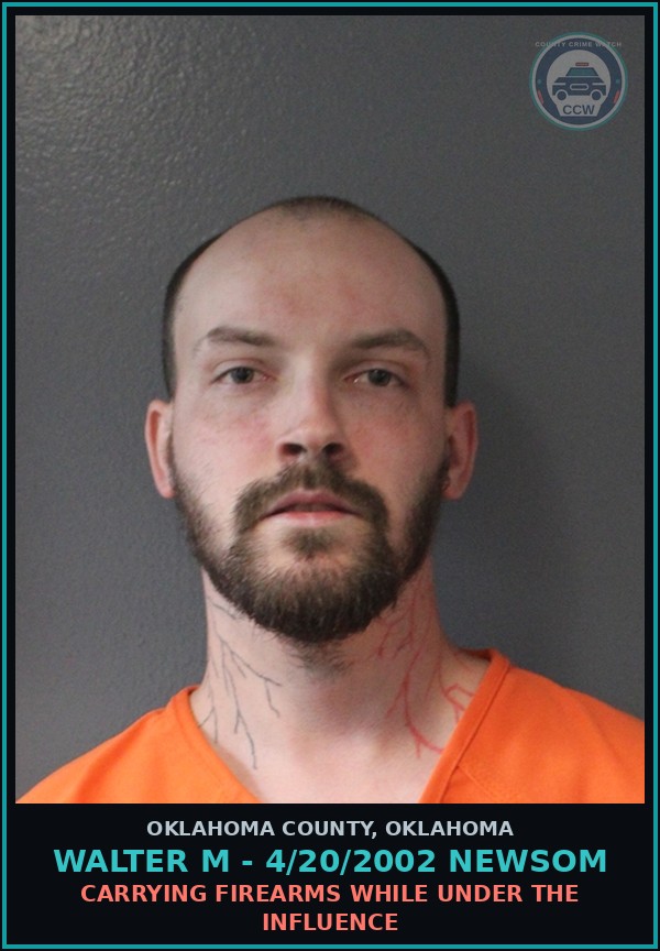 Booking mugshot of Walter M - 4/20/2002 Newsom in Oklahoma County