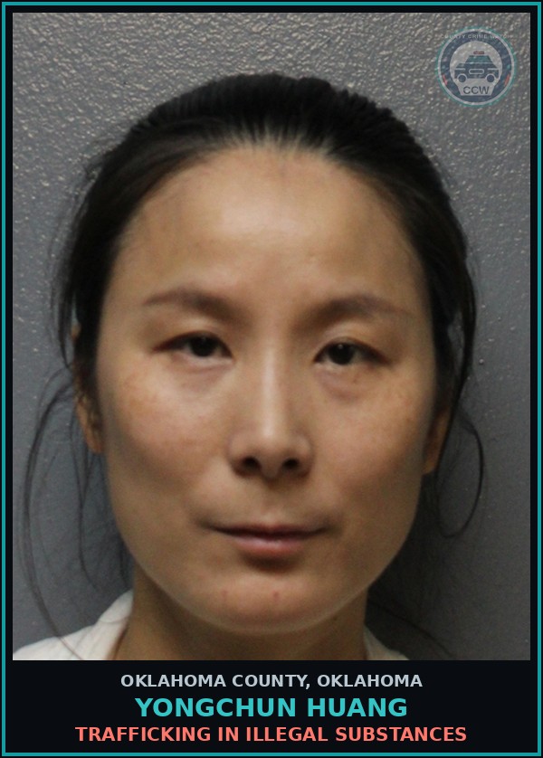 Booking mugshot of Yongchun Huang in Oklahoma County