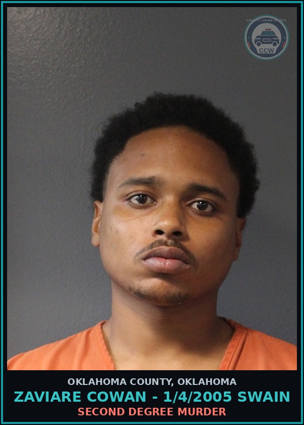 Booking mugshot of Zaviare Cowan - 1/4/2005 Swain in Oklahoma County