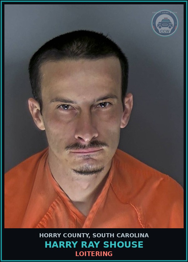 Booking mugshot of Harry Ray Shouse in Horry County