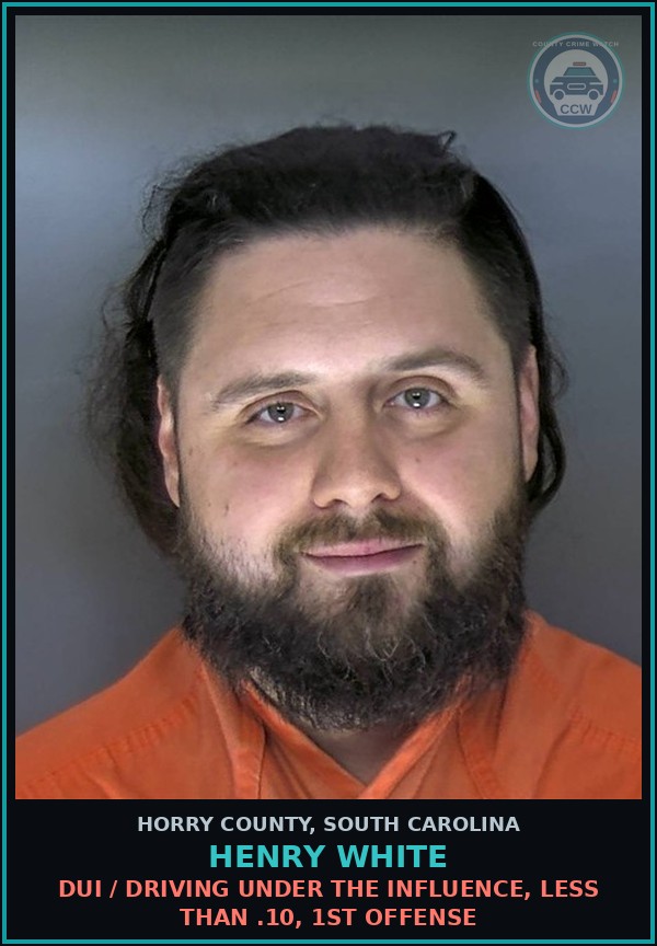 Booking mugshot of Henry White in Horry County