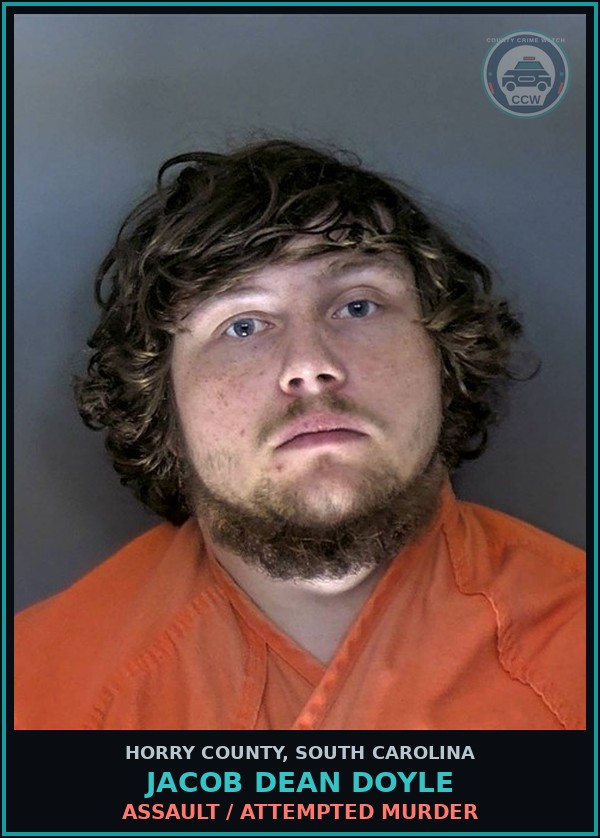 Booking mugshot of Jacob Dean Doyle in Horry County
