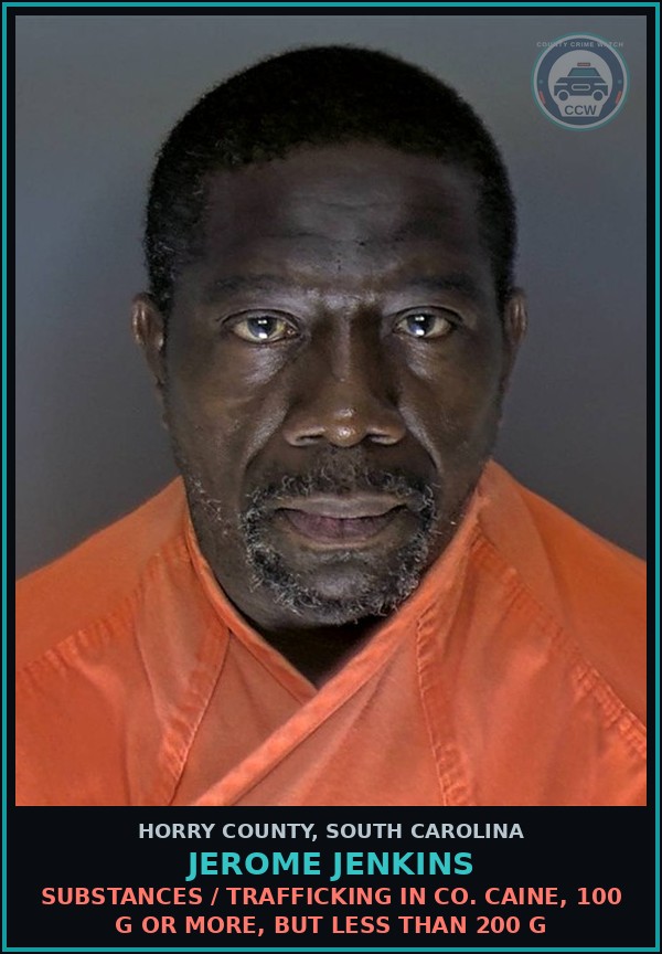 Booking mugshot of Jerome Jenkins in Horry County