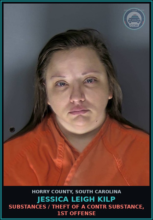 Booking mugshot of Jessica Leigh Kilp in Horry County