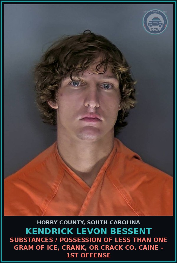 Booking mugshot of Kendrick Levon Bessent in Horry County