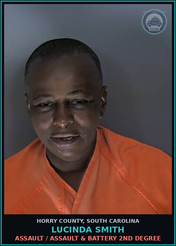 Booking mugshot of Lucinda Smith in Horry County
