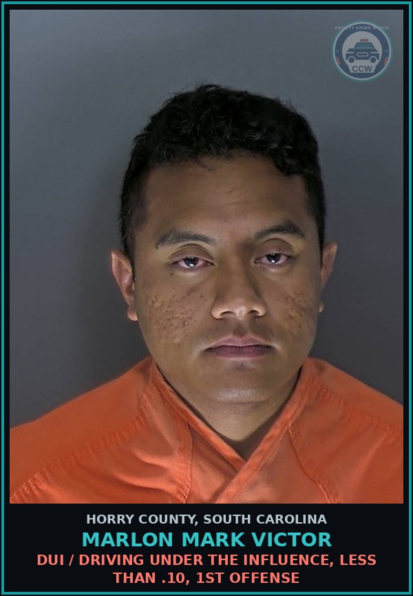 Booking mugshot of Marlon Mark Victor in Horry County