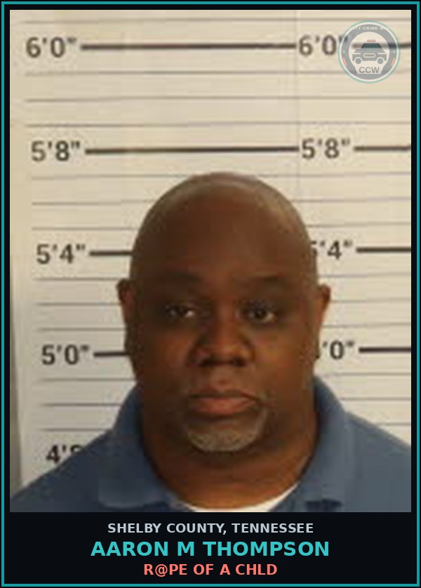 Booking mugshot of AARON M THOMPSON in Shelby County
