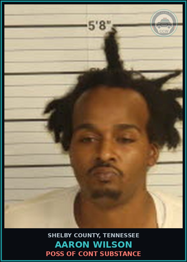 Booking mugshot of AARON WILSON in Shelby County