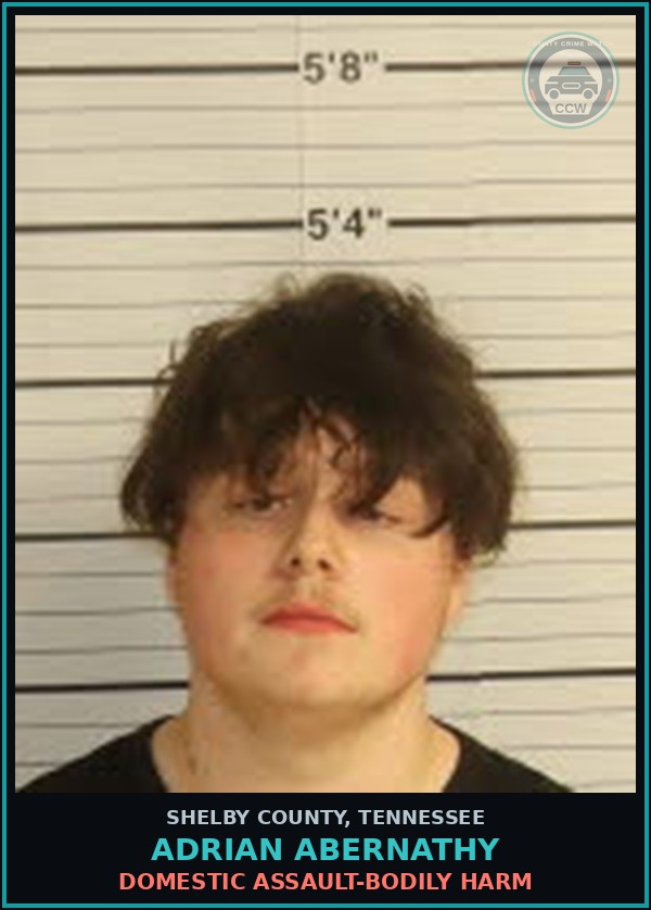 Booking mugshot of ADRIAN ABERNATHY in Shelby County
