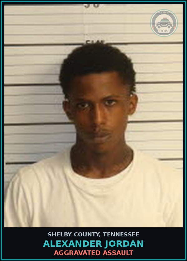 Booking mugshot of ALEXANDER JORDAN in Shelby County