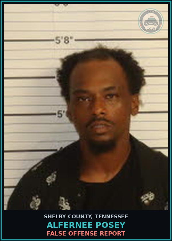 Booking mugshot of ALFERNEE POSEY in Shelby County