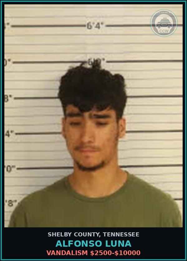 Booking mugshot of ALFONSO LUNA in Shelby County