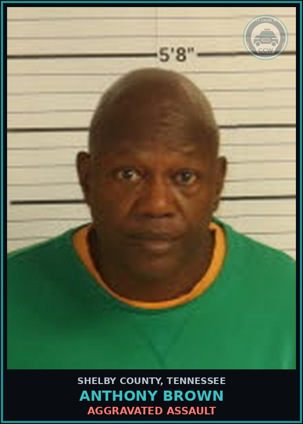 Booking mugshot of ANTHONY BROWN in Shelby County