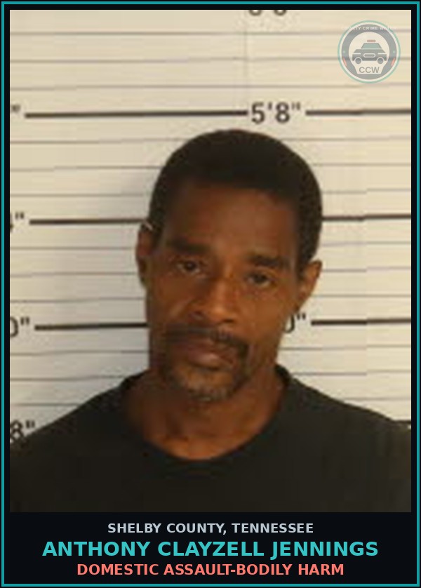 Booking mugshot of ANTHONY CLAYZELL JENNINGS in Shelby County