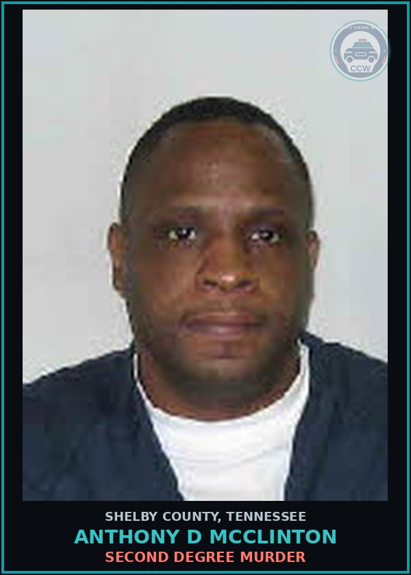 Booking mugshot of ANTHONY D MCCLINTON in Shelby County