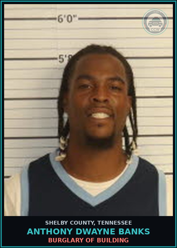 Booking mugshot of ANTHONY DWAYNE BANKS in Shelby County