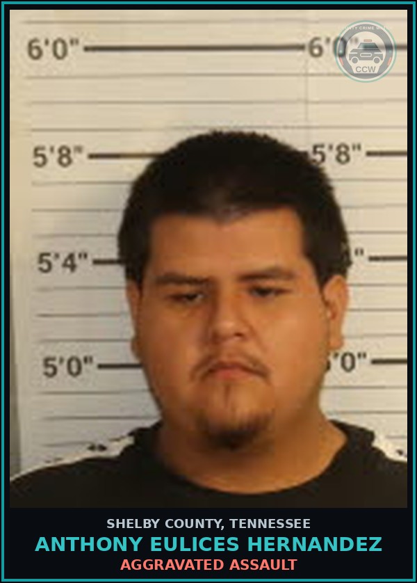 Booking mugshot of ANTHONY EULICES HERNANDEZ in Shelby County