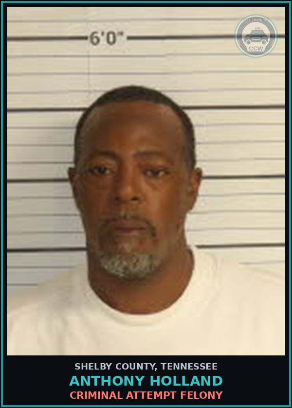 Booking mugshot of ANTHONY HOLLAND in Shelby County