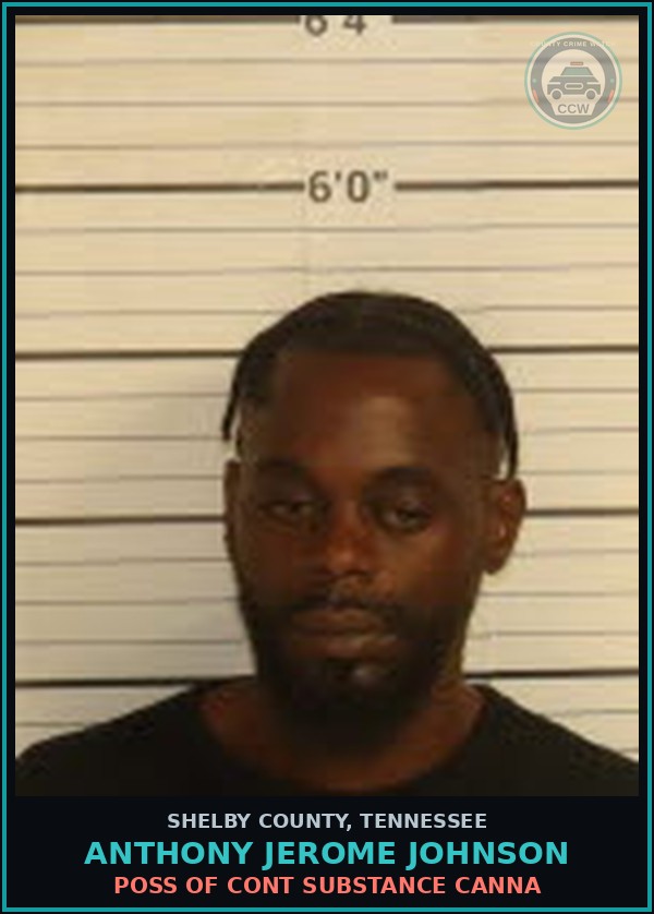 Booking mugshot of ANTHONY JEROME JOHNSON in Shelby County