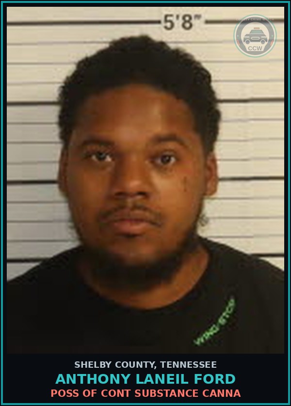 Booking mugshot of ANTHONY LANEIL FORD in Shelby County