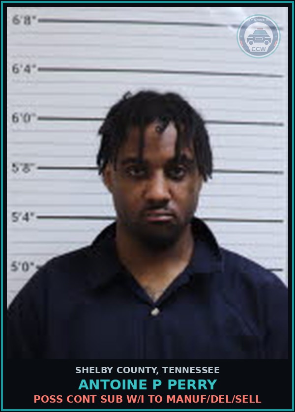 Booking mugshot of ANTOINE P PERRY in Shelby County
