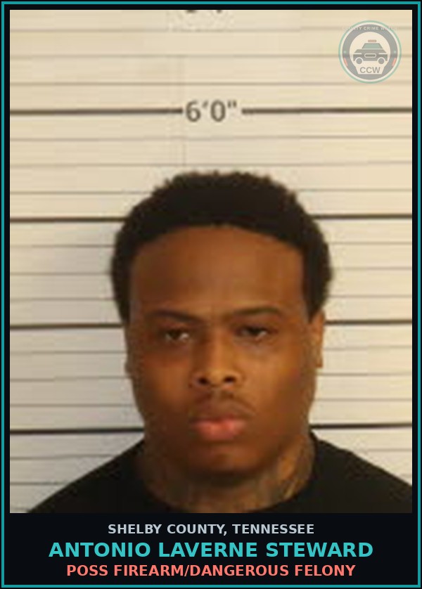 Booking mugshot of ANTONIO LAVERNE STEWARD in Shelby County