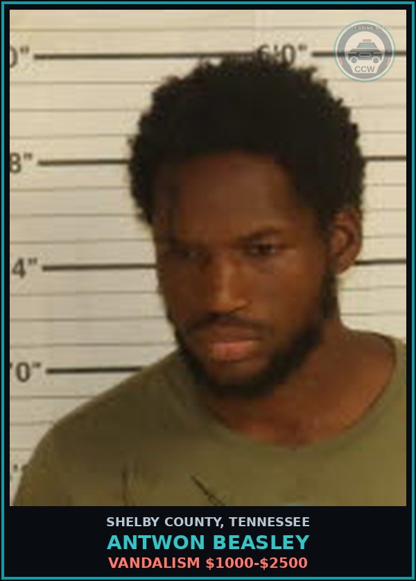 Booking mugshot of ANTWON BEASLEY in Shelby County