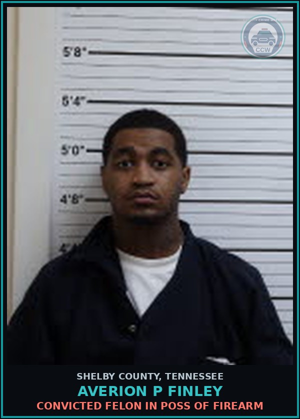 Booking mugshot of AVERION P FINLEY in Shelby County