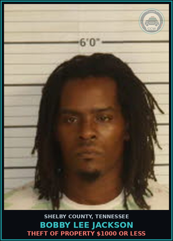 Booking mugshot of BOBBY LEE JACKSON in Shelby County