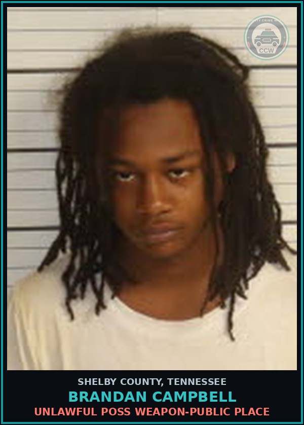 Booking mugshot of BRANDAN CAMPBELL in Shelby County