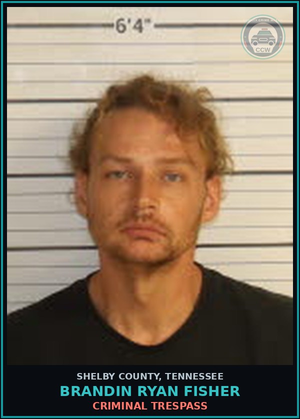 Booking mugshot of BRANDIN RYAN FISHER in Shelby County