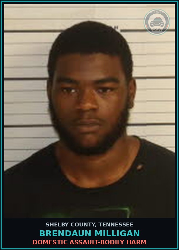 Booking mugshot of BRENDAUN MILLIGAN in Shelby County