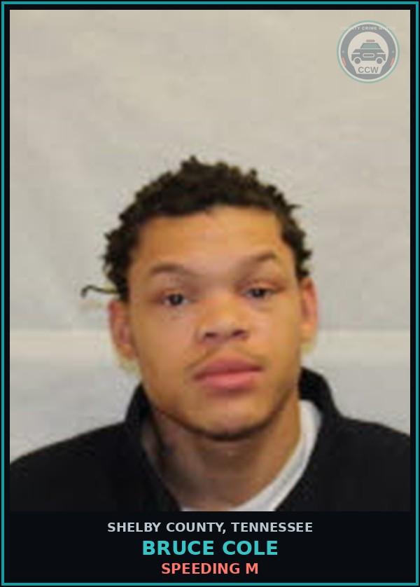 Booking mugshot of BRUCE COLE in Shelby County