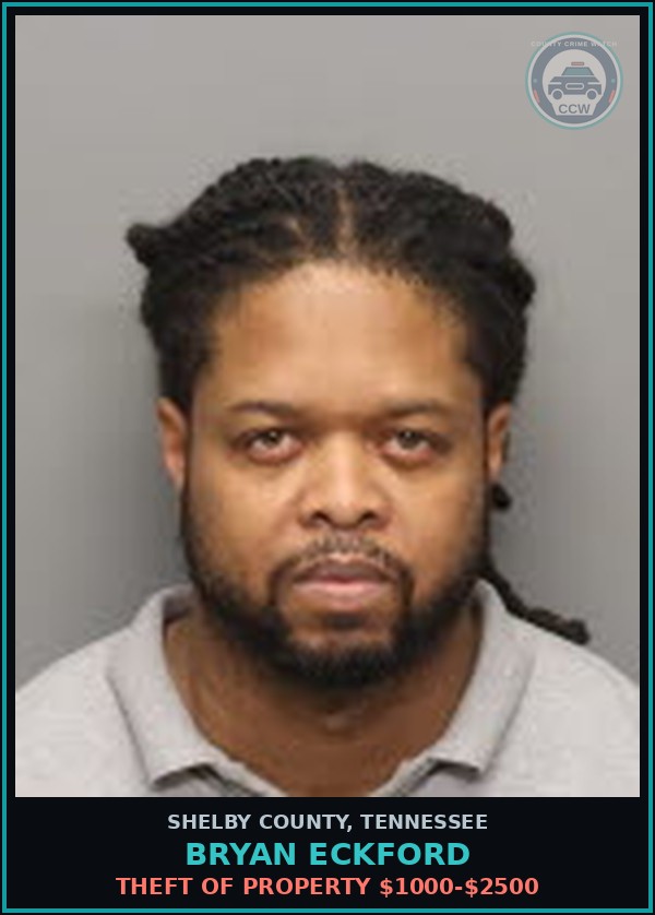 Booking mugshot of BRYAN ECKFORD in Shelby County