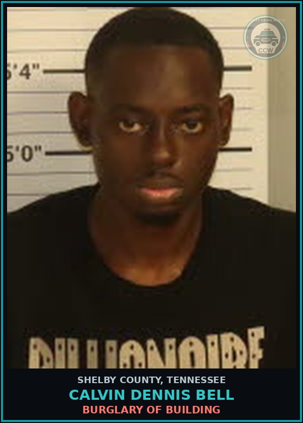 Booking mugshot of CALVIN DENNIS BELL in Shelby County