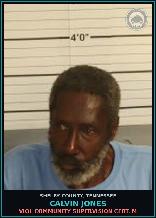 Booking mugshot of CALVIN JONES in Shelby County