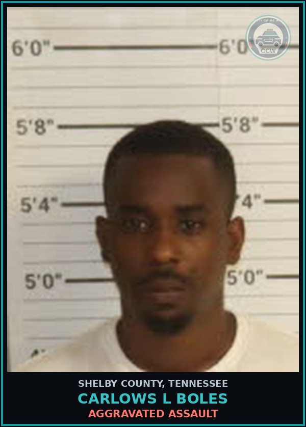 Booking mugshot of CARLOWS L BOLES in Shelby County