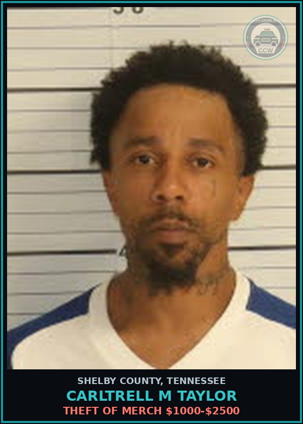 Booking mugshot of CARLTRELL M TAYLOR in Shelby County