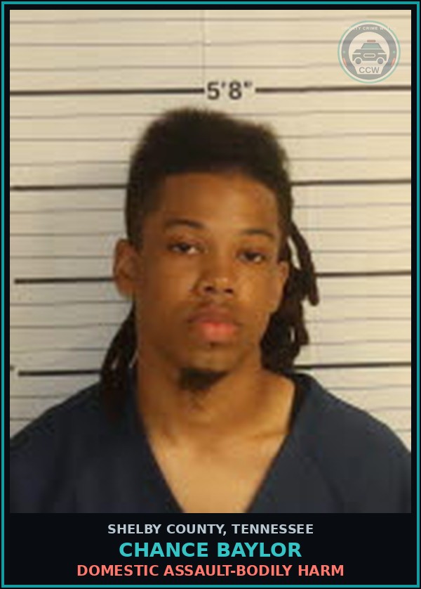 Booking mugshot of CHANCE BAYLOR in Shelby County