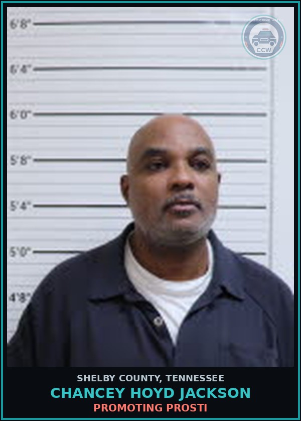 Booking mugshot of CHANCEY HOYD JACKSON in Shelby County