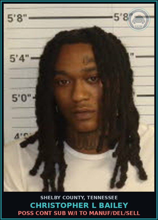 Booking mugshot of CHRISTOPHER L BAILEY in Shelby County